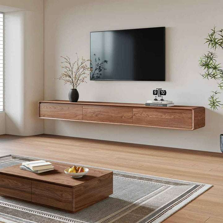 Modern Floating TV Stand Wall Mounted Media Console with Storage