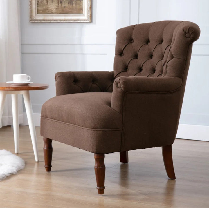 Upholstered Armchair Brown