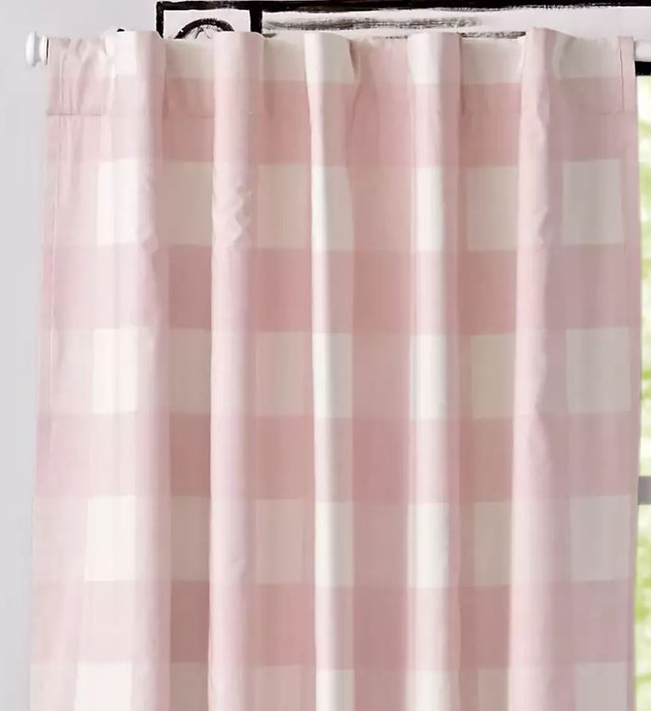 Pink Buffalo Check Blackout Curtains