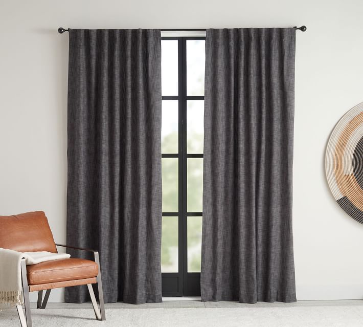 Seaton Textured Cotton Blackout Curtain-84"