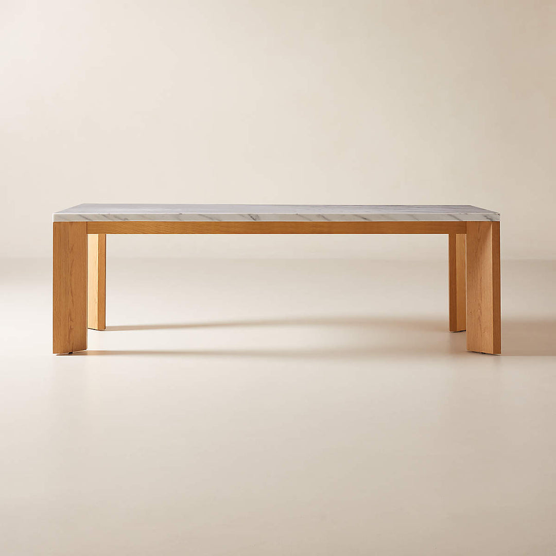 Sydney Rectangular Carrara Marble Dining Table