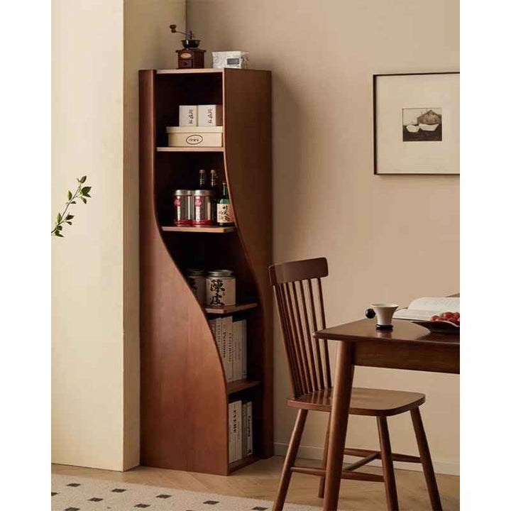 Walnut color Standard Solid Wood Bookcases