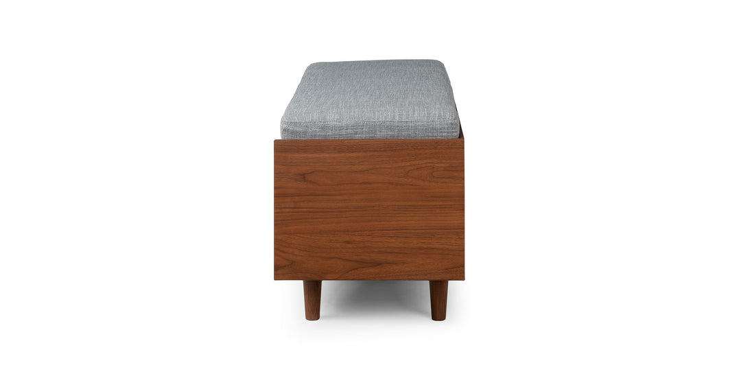 Nederin Pebble Gray Walnut Bench