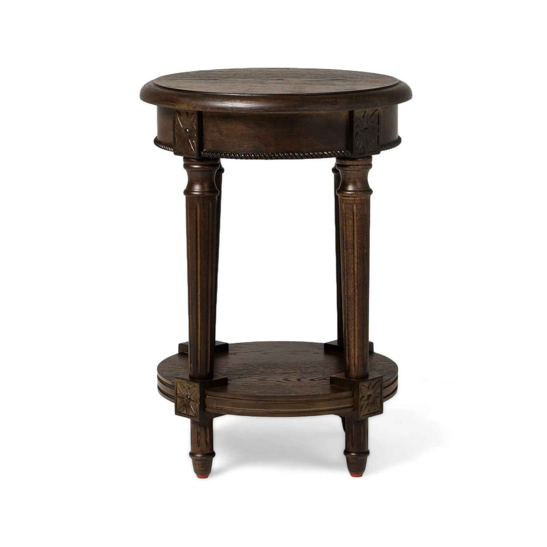 Maven Lane Pullman Traditional Round Wooden Side Table