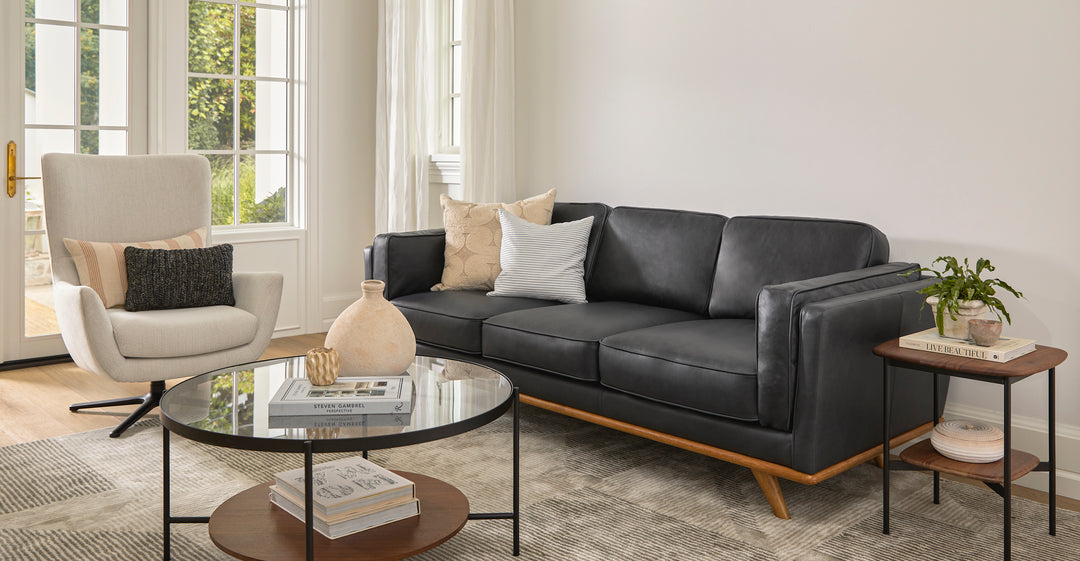 Timber Charme Black Sofa