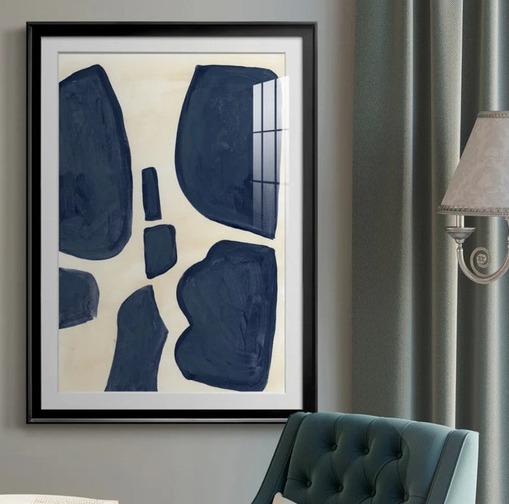 Blue Pieces II Picture Frame Print