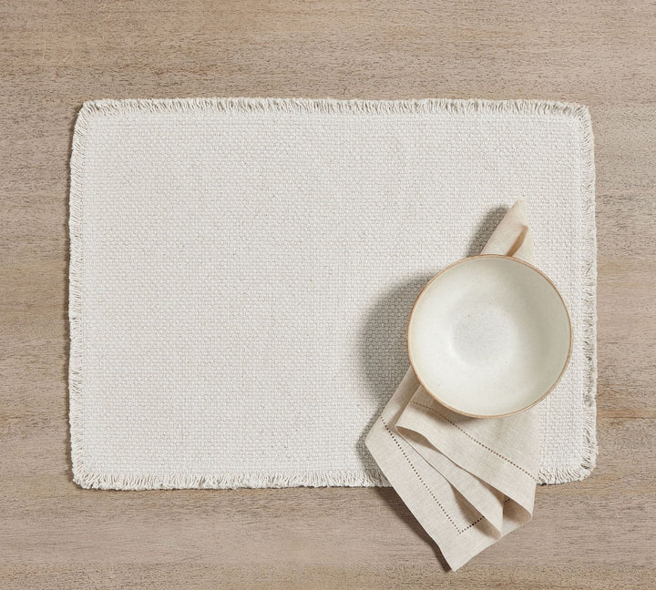 Mason Handwoven Cotton Fringe Placemats - Set of 4