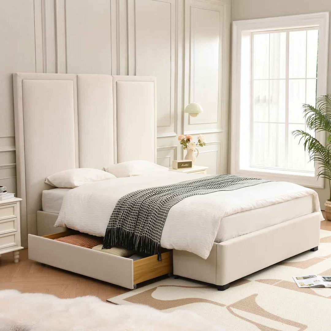 Morghen Upholstered Platform Bed-Queen