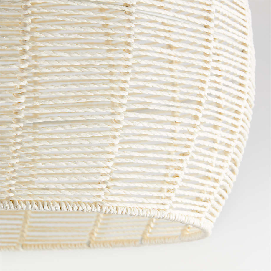 Ivory Woven Rope Flushmount