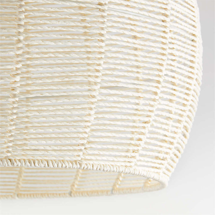 Ivory Woven Rope Flushmount
