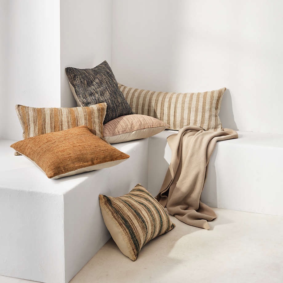 Riviera 22x15 Arcadia Tan Brown Throw Pillow with Feather Insert