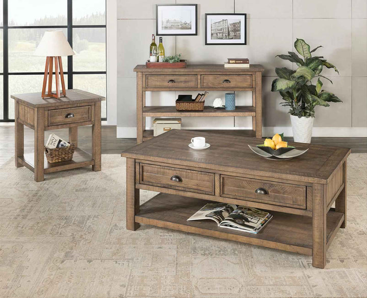 Holliman Solid Wood End Table with Storage