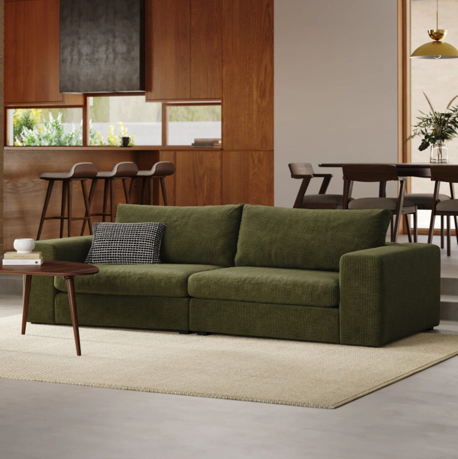 Beta 98" Modular Sofa - Cypress Green