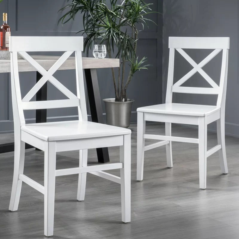 Hitz Solid Wood Cross Back Side Chair