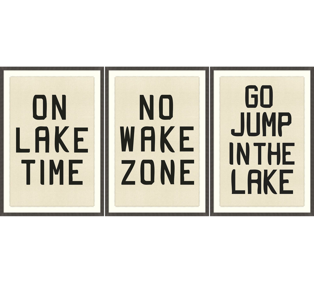 Lake Banner Framed Print-16"X24"