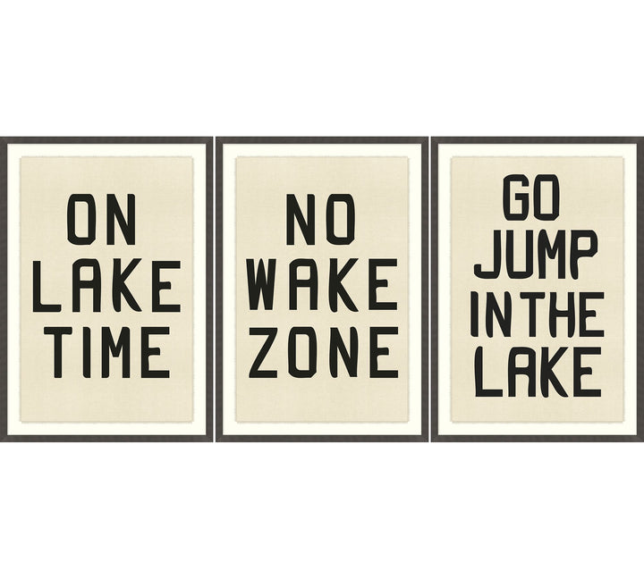 Lake Banner Framed Print-16"X24"