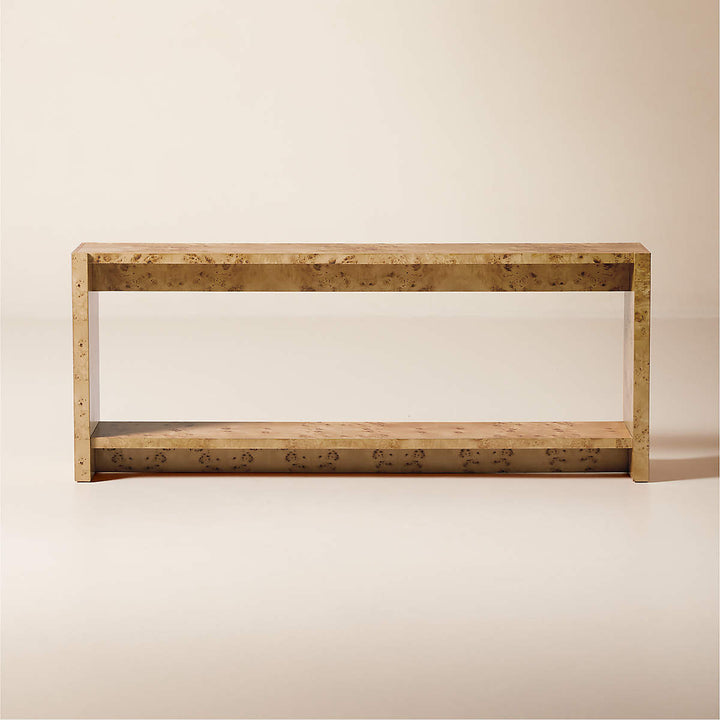Niche 70 Neutral Burl Wood Console Table