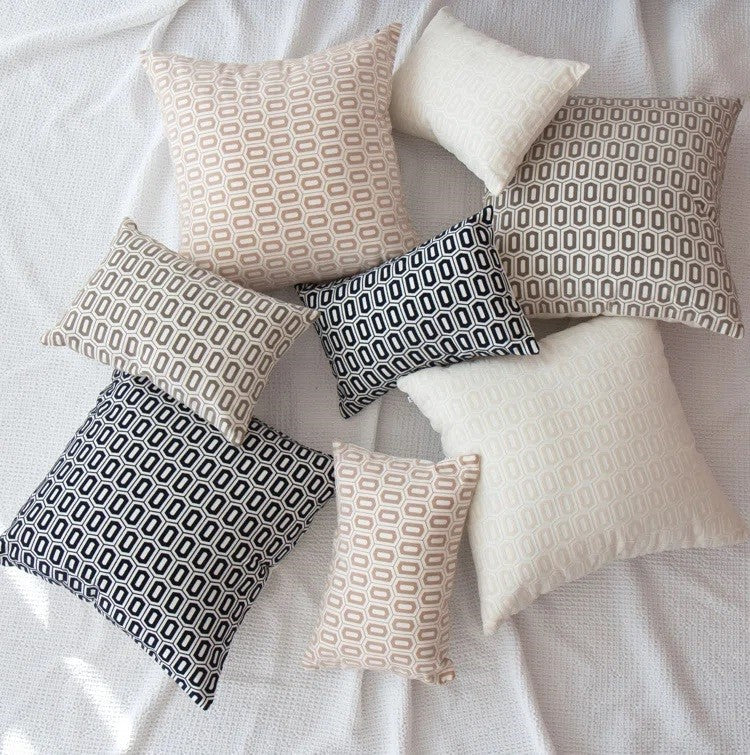 Arnor Geometric Cotton Pillow Cover