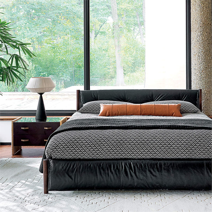 Artigo Brown Leather Pillow-48"x12"