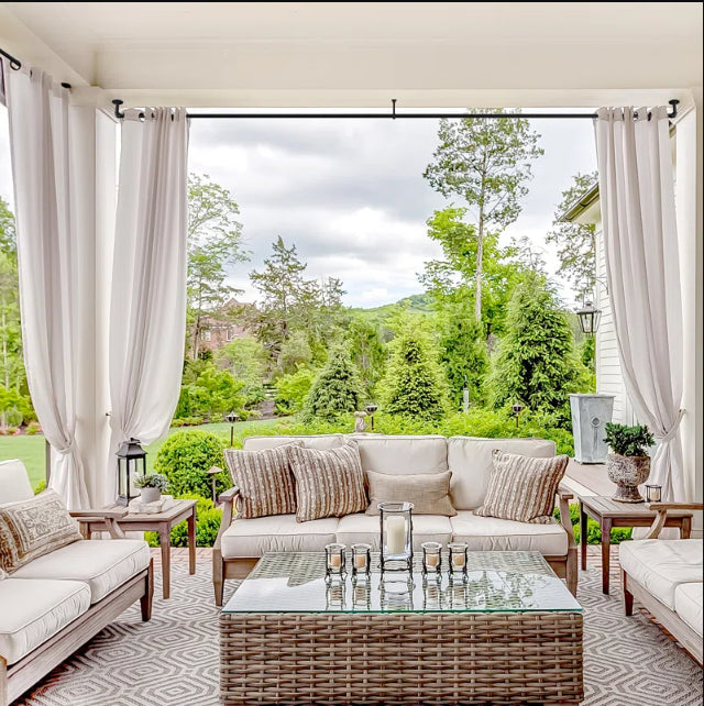 Upper Vobster 1 Inch Adjustable Industrial Pipe Curtain Rod