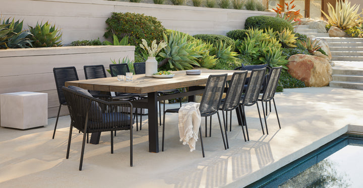 Sardis Vintage Brown Dining Table for 10