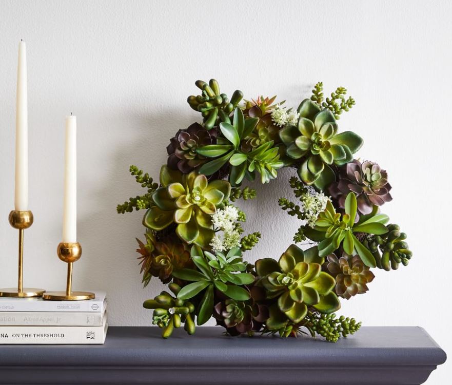 Faux Succulent Wreath