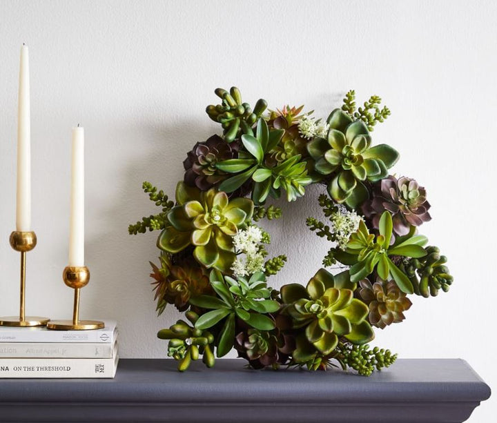 Faux Succulent Wreath