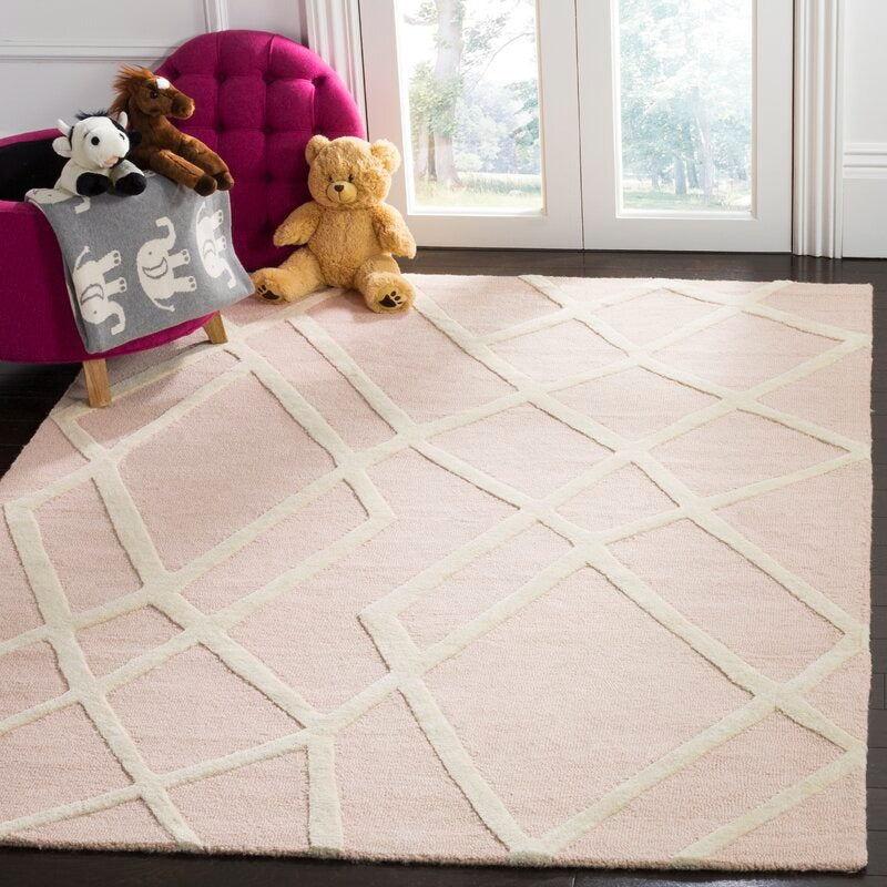 Krystyna Handmade Wool Pink Rug