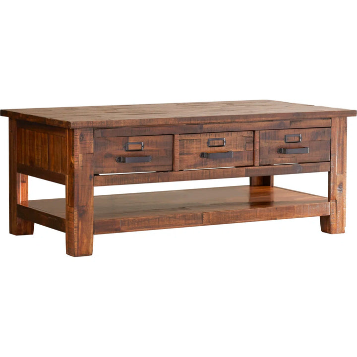Anchia Solid Wood Top Coffee Table