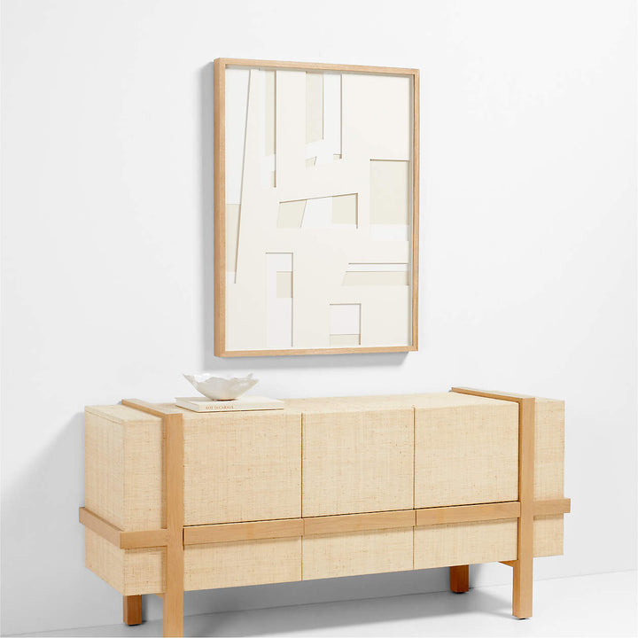 Dimension II Framed Hand Cut Paper Wall Art by Coup d'Esprit with Frame-30"x40"