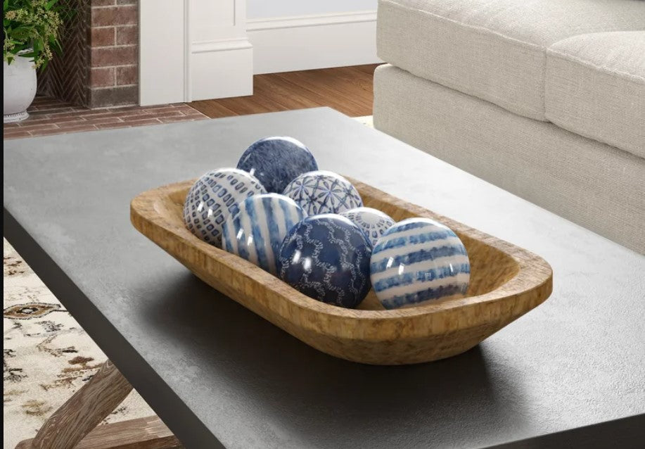 Tulon Handmade Wood Decorative Bowl 1