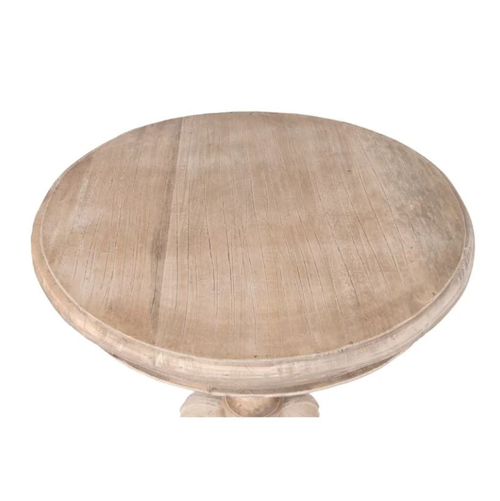 Beige Corsair 25'' Tall Solid Wood 3 Legs End Table