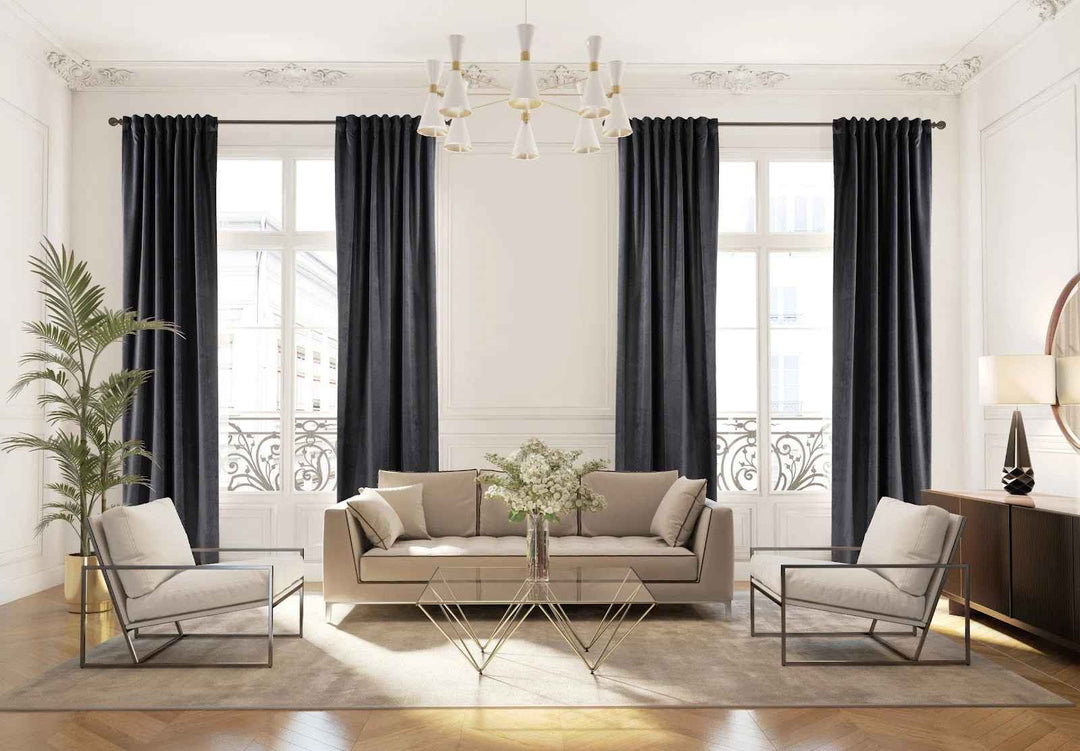 Extra Long and Extra Wide Solid Luxury Matte Velvet Single Curtain Panel-108"