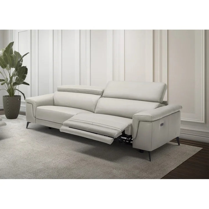Philippa 84'' Genuine Leather Pillow Top Arm Reclining Sofa