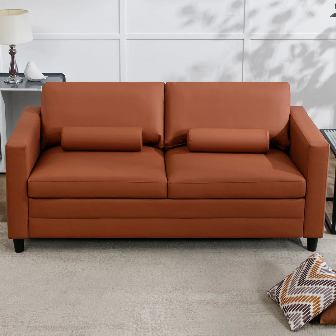Fowzia Faux Leather Sleeper Sofa