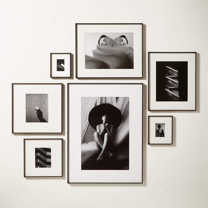 GALLERY SOFT BLACK PICTURE FRAME WITH WHITE MAT