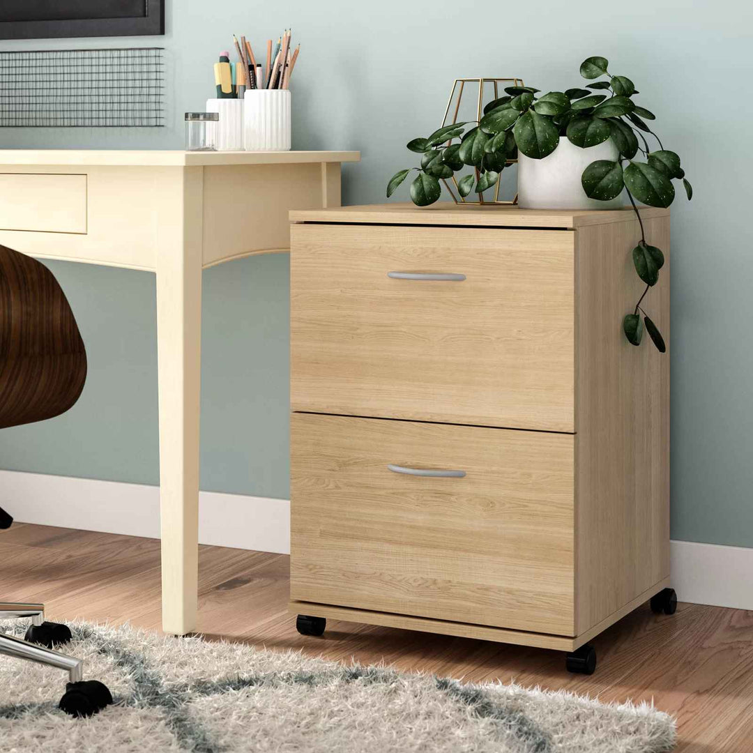 2 Drawer Mobile Vertical Filing Cabinet