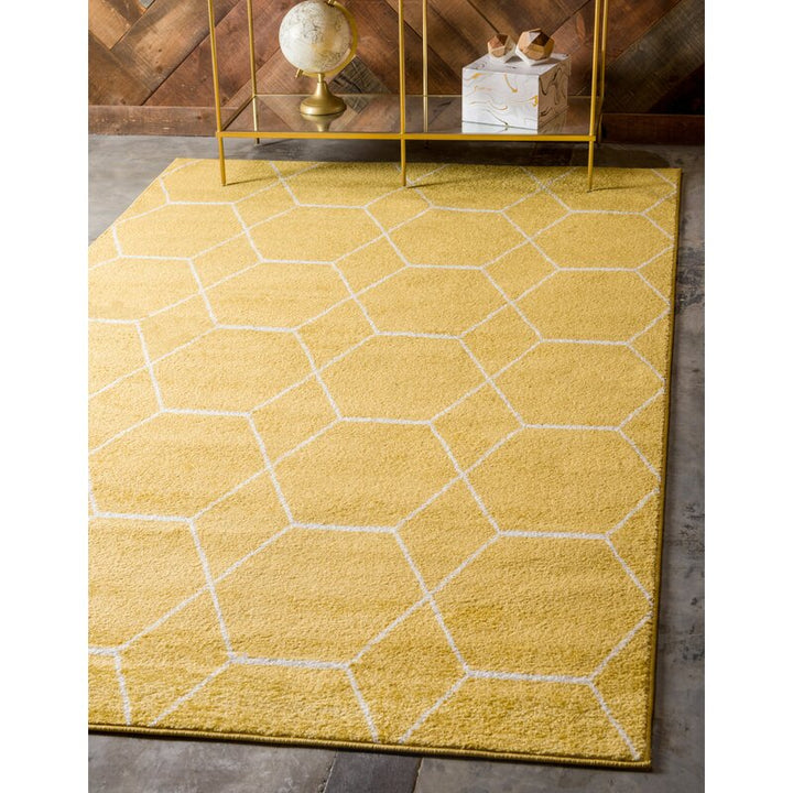 Elborough Geometric Yellow Area Rug-10'x13'