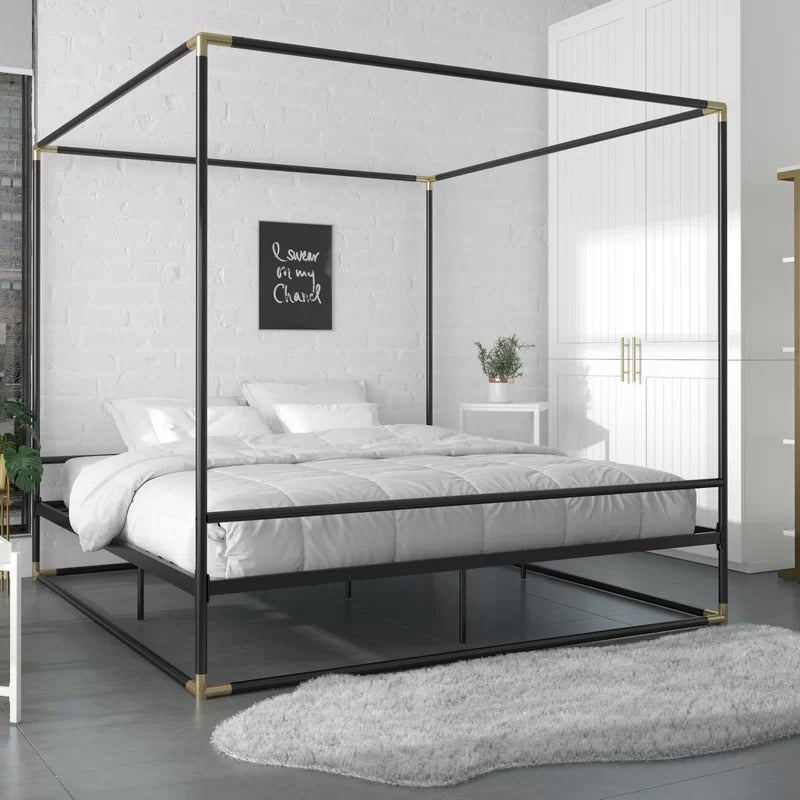 Celeste Metal Canopy Bed-King