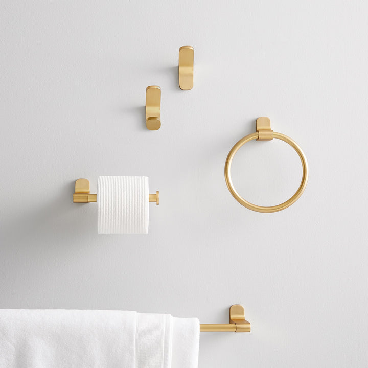 Mid Century Contour Bathroom Hardware-Towel Ring