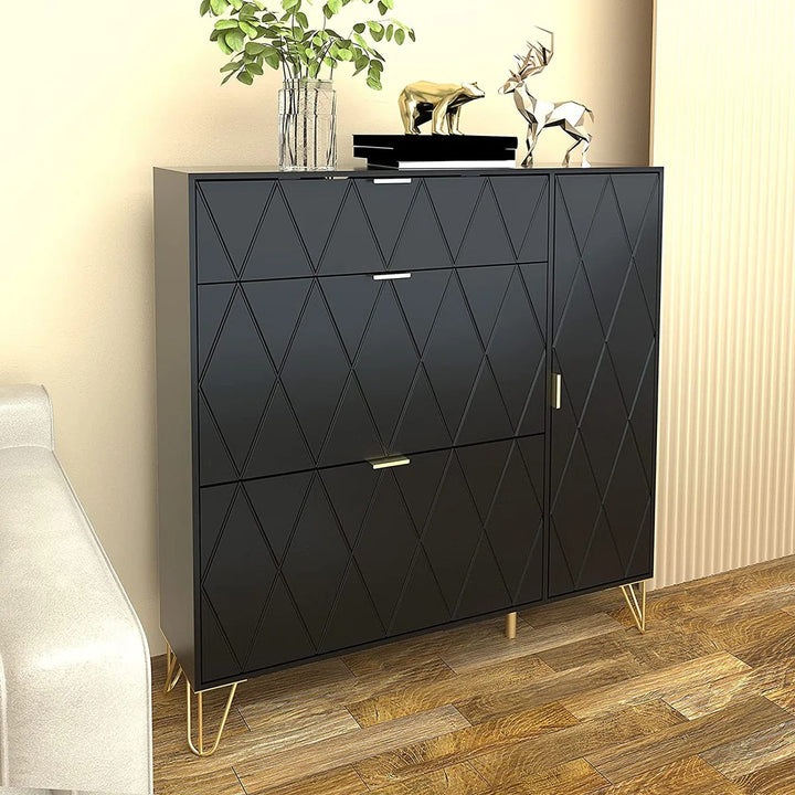 Marable 16 Pair Shoe Storage Cabinet
