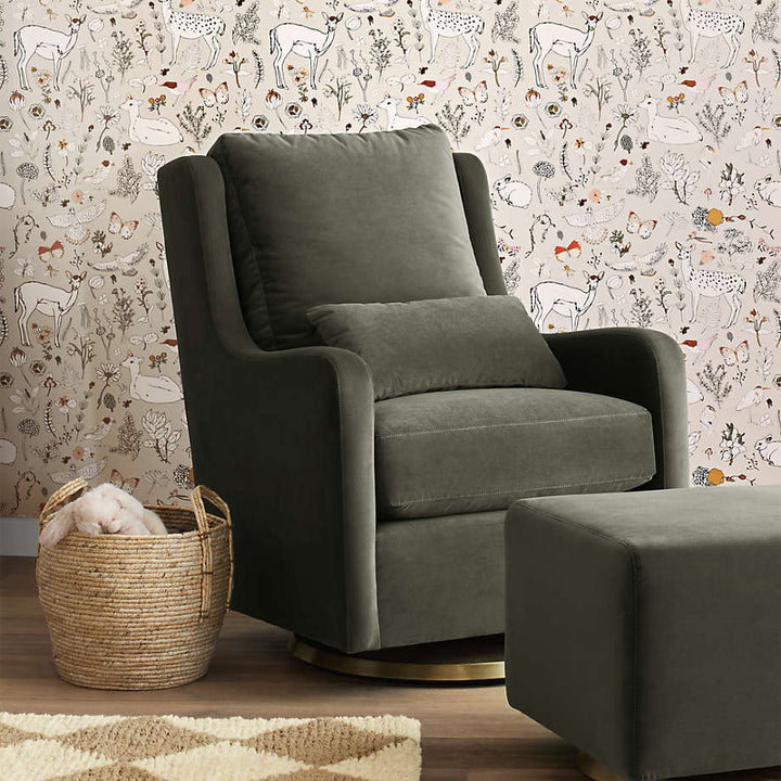 Milo Green Nursery Swivel Glider Chair