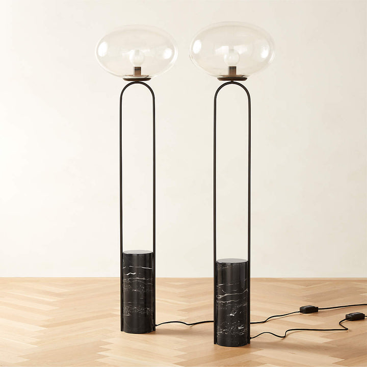 POLO BLACK MARBLE FLOOR LAMP