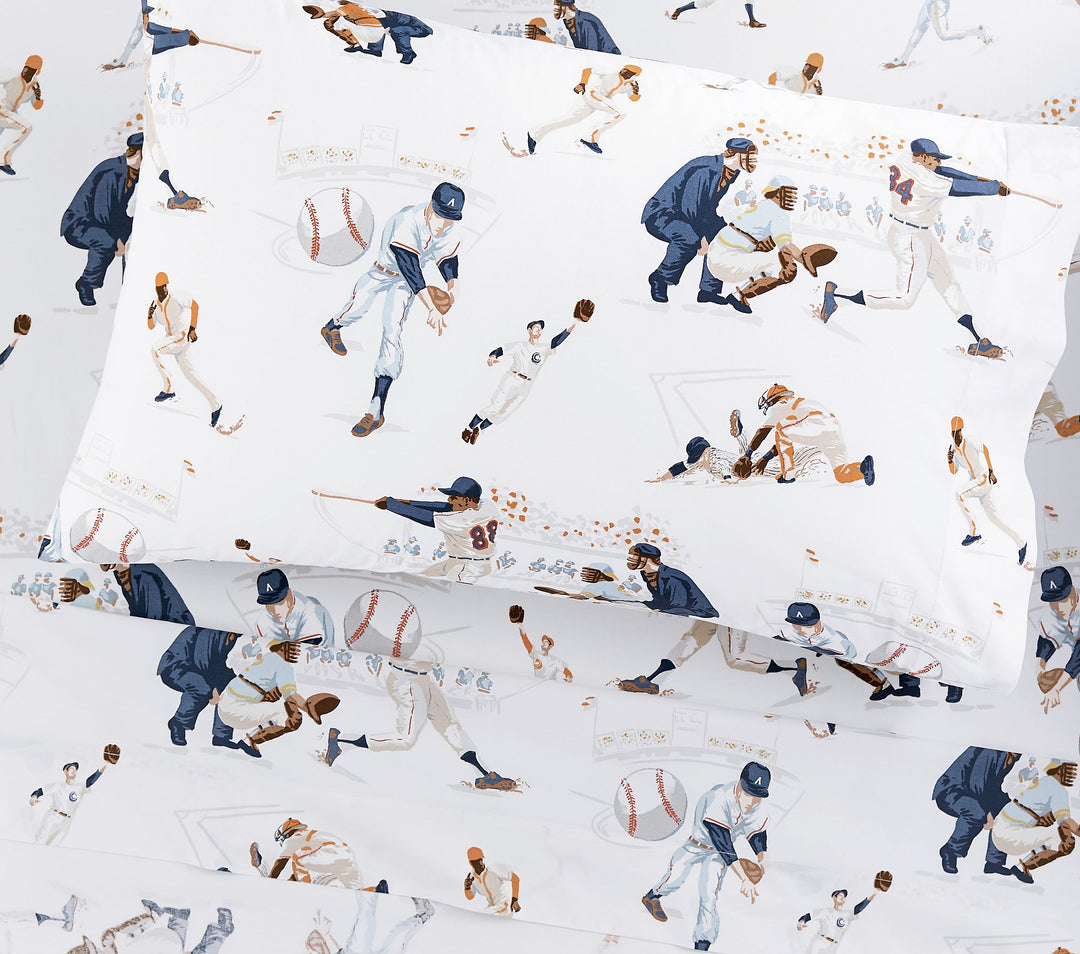 Vintage Baseball Organic Pillowcases-Standard