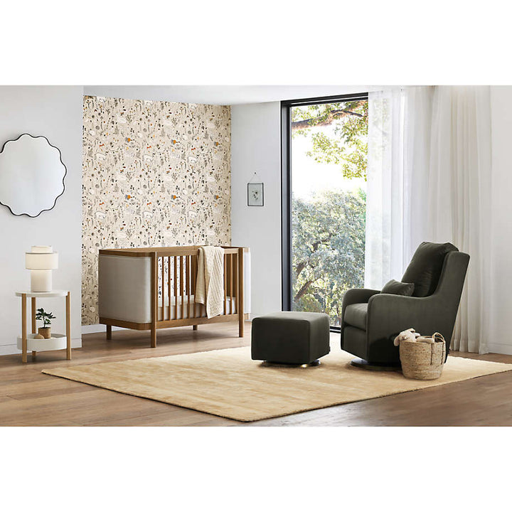 Milo Green Nursery Gliding Ottoman