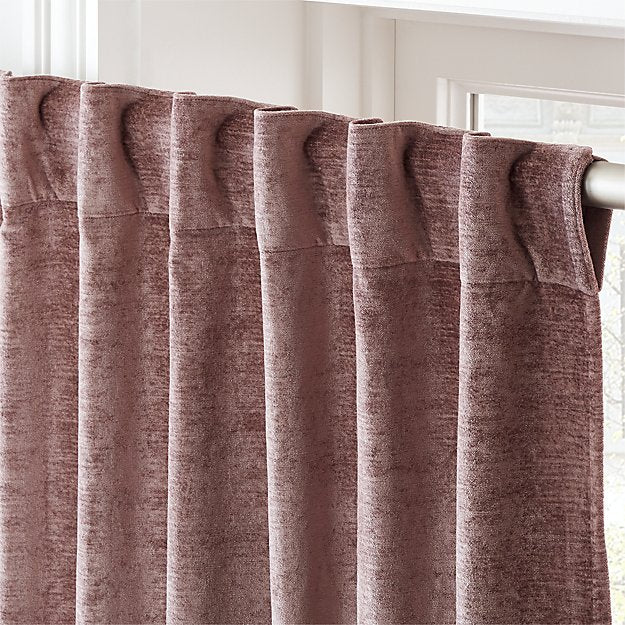 COTTON VISCOSE DUSTY BLUSH CURTAIN PANEL_96