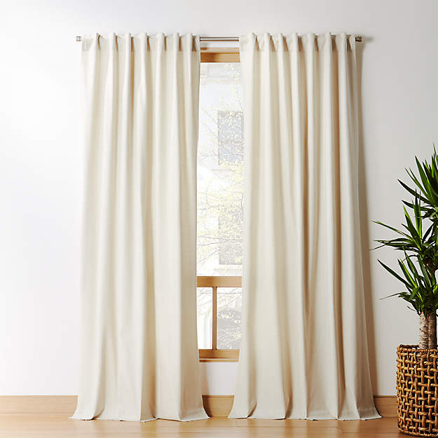 Natural Tan Basketweave Curtain Panel-48''x96''