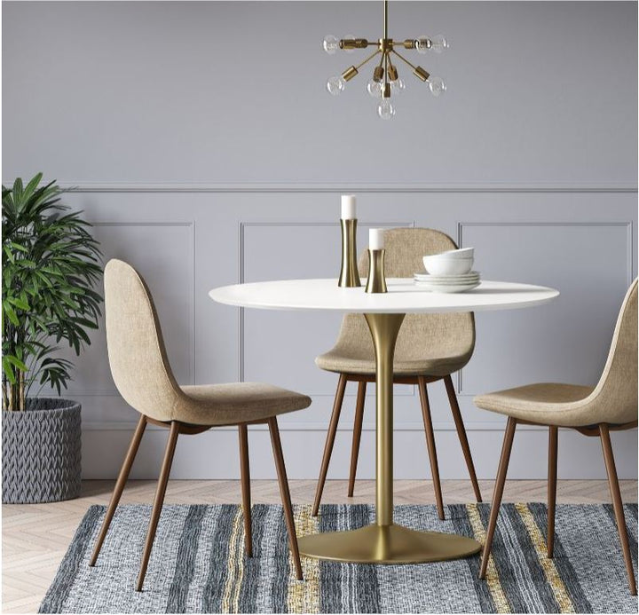 Braniff Round Dining Table Metal Base