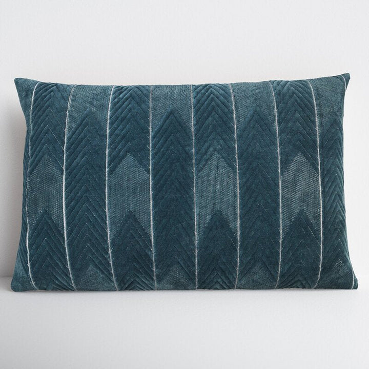 Floretta Cotton Lumbar Pillow Cover With Insert-24"x16"