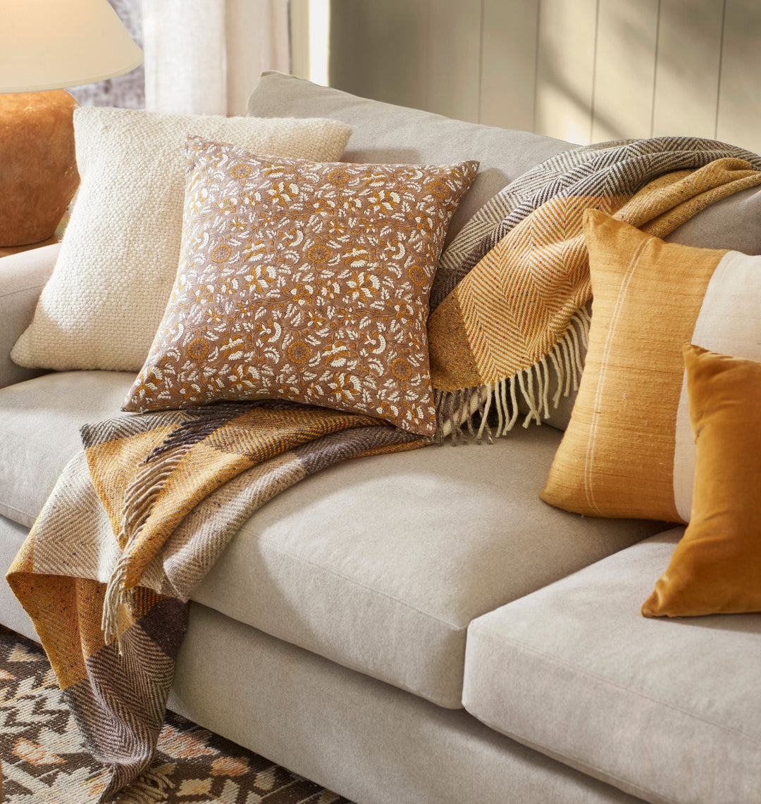 Botanical Block Print Pillow